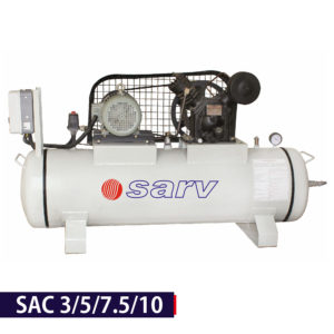 Sarv heavy-duty two stage air compressor for car and LCV workshops