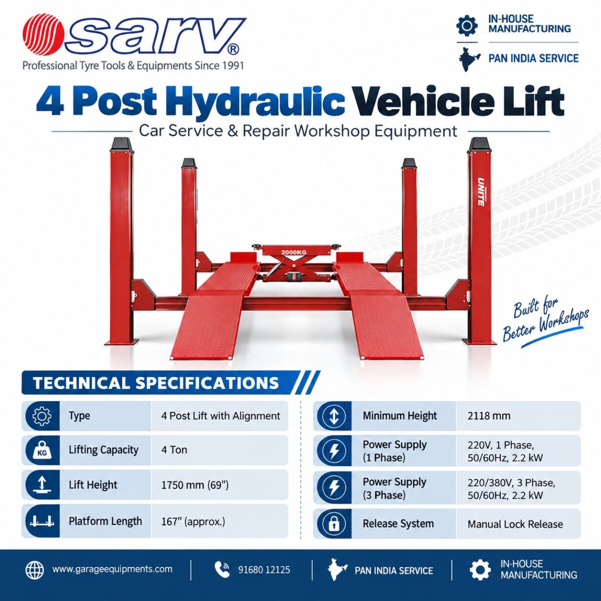4 Post Hydraulic Vehicle Lift - 2