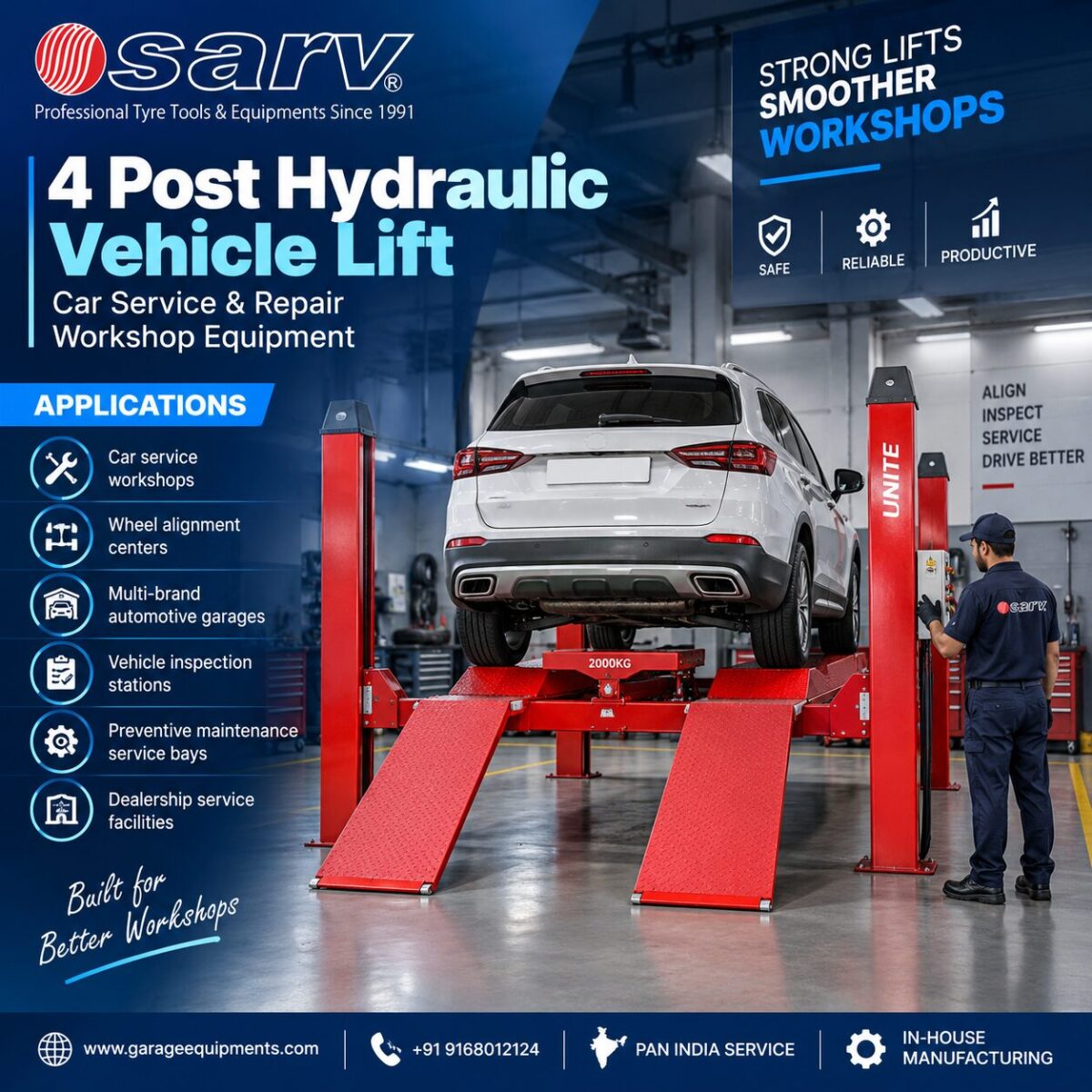 4 Post Hydraulic Vehicle Lift - 3
