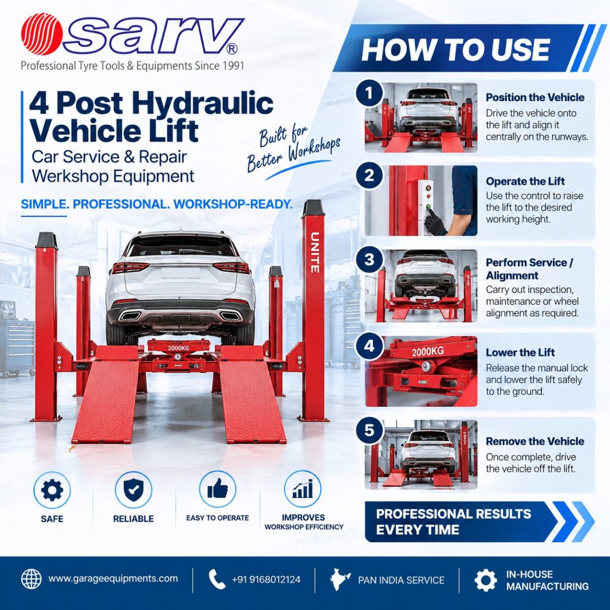4 Post Hydraulic Vehicle Lift - 4