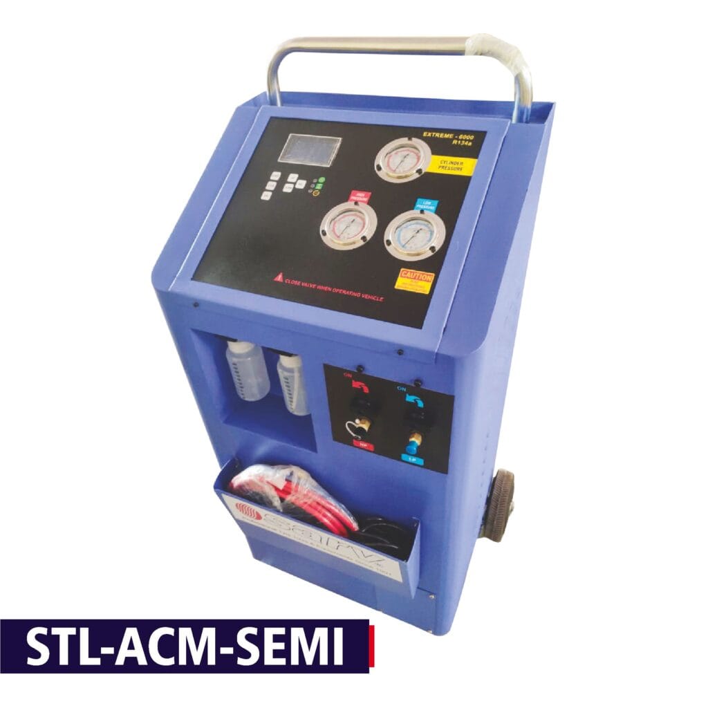 Sarv semi-automatic A/C refrigerant work station for cars and LCVs