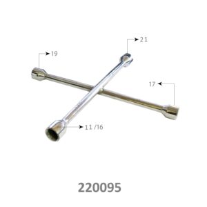 SARV Universal 4 way Cross Hex ,Wheel Nut Wrench 17mm X19mmx21mm x11/16″ ,Combination mm & SAE lug wrench