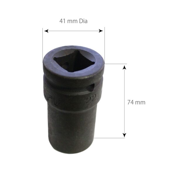 SARV Hex 22mm Deep Impact socket for Wheel Nut Extraction