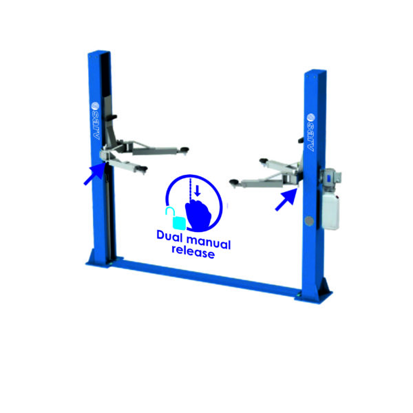 Sarv automotive 2 post lift with base plate for car repair and service centers