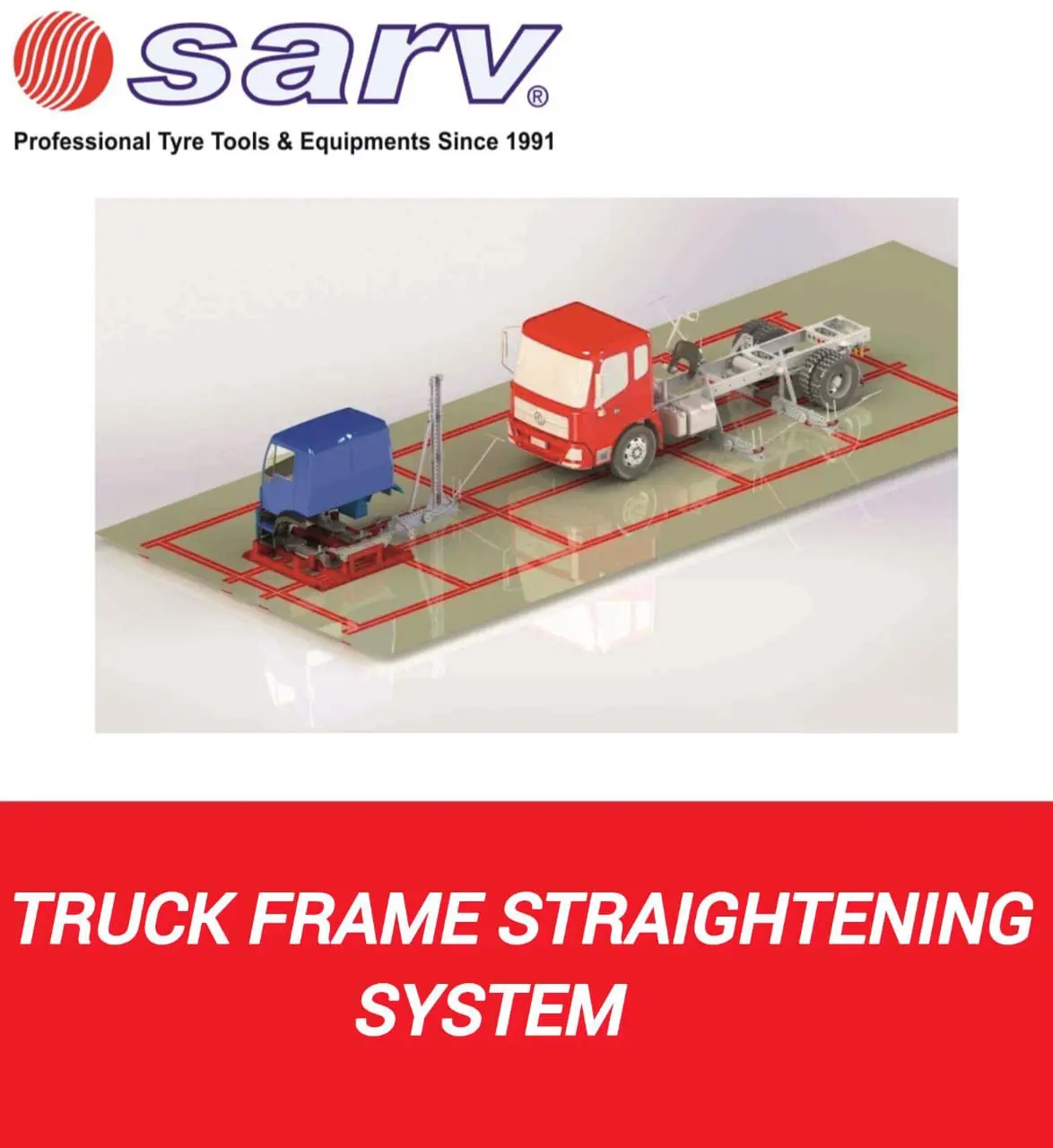 truck and bus accident repair straightening system