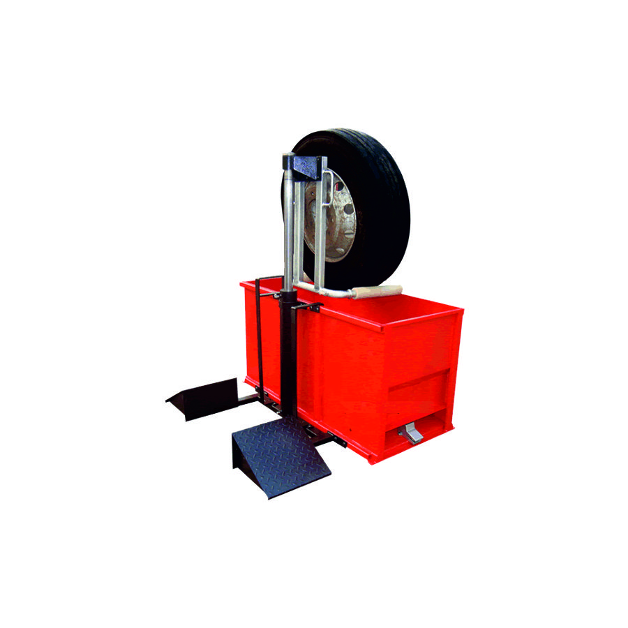 Truck Tyre Test Trunk | Sarv Garage Equipments Air Operated Truck Tyre Test Trunk with Lift System | Buy Truck Tyre Test Trunk